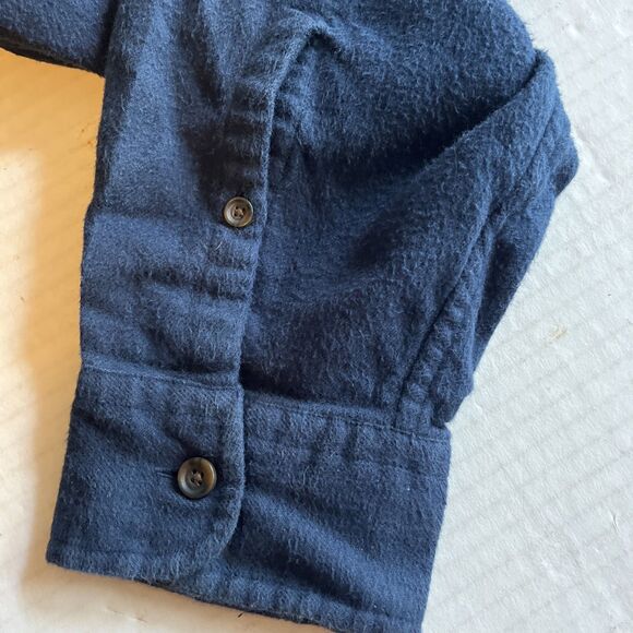 Classic Rugged Wear Men’s Shirt 2XL Navy Blue Flannel Cotton Workwear Cabincore - Picture 6 of 7